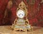 Early Sevres Porcelain and Bronze, Japy Freres Boudoir Clock Early Antique Clock