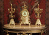 Antique Candelabra Clock Set - Gilt Brass French Antique Clock Set