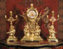 Antique Clock Set ~ Huge Gilt Bronze with Dragons antique clock