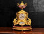 Achille Brocot Early Ormolu and Pink Sevres Porcelain Clock