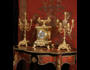 Large and Stunning Classical Gilt Brass Clock Set