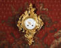2401 Japy Freres Gilt Brass Rococo Cartel Wall Clock
