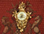 Japy Freres Rococo Gilt Brass Cartel Wall Clock, Antique French