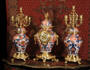 Stunning Imari Louis XVI Antique French Clock Set Samuel Marti