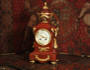 A D Mougin Red Marble and Ormolu Classical Table Clock