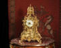 2353 Louis Japy Large Antique French Gilt Brass Clock