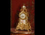 Large Sevres Porcelain & Gilt Brass Clock by A. D. Mougin