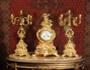 Antique Clock Set ~ Original French Rococo Cherub and Dolphin by Japy Freres