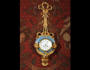 Gilt Brass and Toleware Antique French Cartel Wall Clock