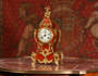 Red Veneer and Ormolu Boudoir Clock by Louis Japy