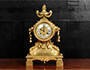 Antique French Gilt Bronze Lions Mask Clock by Samuel Marti