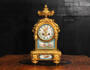Ormolu and Sevres Porcelain Antique French Clock by Japy Fils