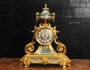 Antique French Gilt Bronze and Sevres Porcelain Clock by Leroy Paris