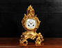 Japy Freres Gilt Bronze Antique French Rococo Clock 3803