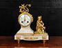 Japy Freres White Marble and Ormolu Antique French Clock Japy Freres White Marble and Ormolu Antique French Clock