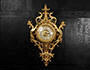 Antique French Gilt Bronze Cartel Wall Clock 