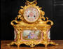 Ormolu and Sevres Porcelain Antique French Boudoir Clock