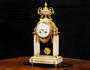Antique French Marble and Ormolu Portico Clock by Japy Freres