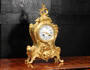 Antique French Gilt Bronze Rococo Clock by AD Mougin
