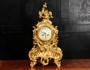 Large Antique French Gilt Bronze Rococo Clock by Japy Freres