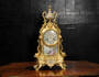Japy Freres Antique French Gilt Bronze and Sevres Porcelain Clock