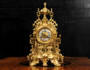 Antique French Baroque Gilt Bronze Clock