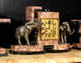 Art Deco Elephant Clock Set