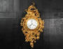 Antique French Gilt Bronze Rococo Cartel Wall Clock by Vincenti